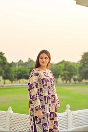 Purple Chikankari Set