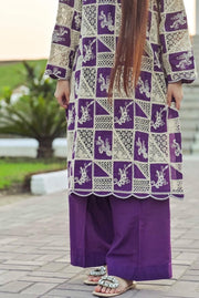 Purple Chikankari Set