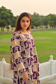 Purple Chikankari Set